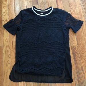 Lace and sheer top